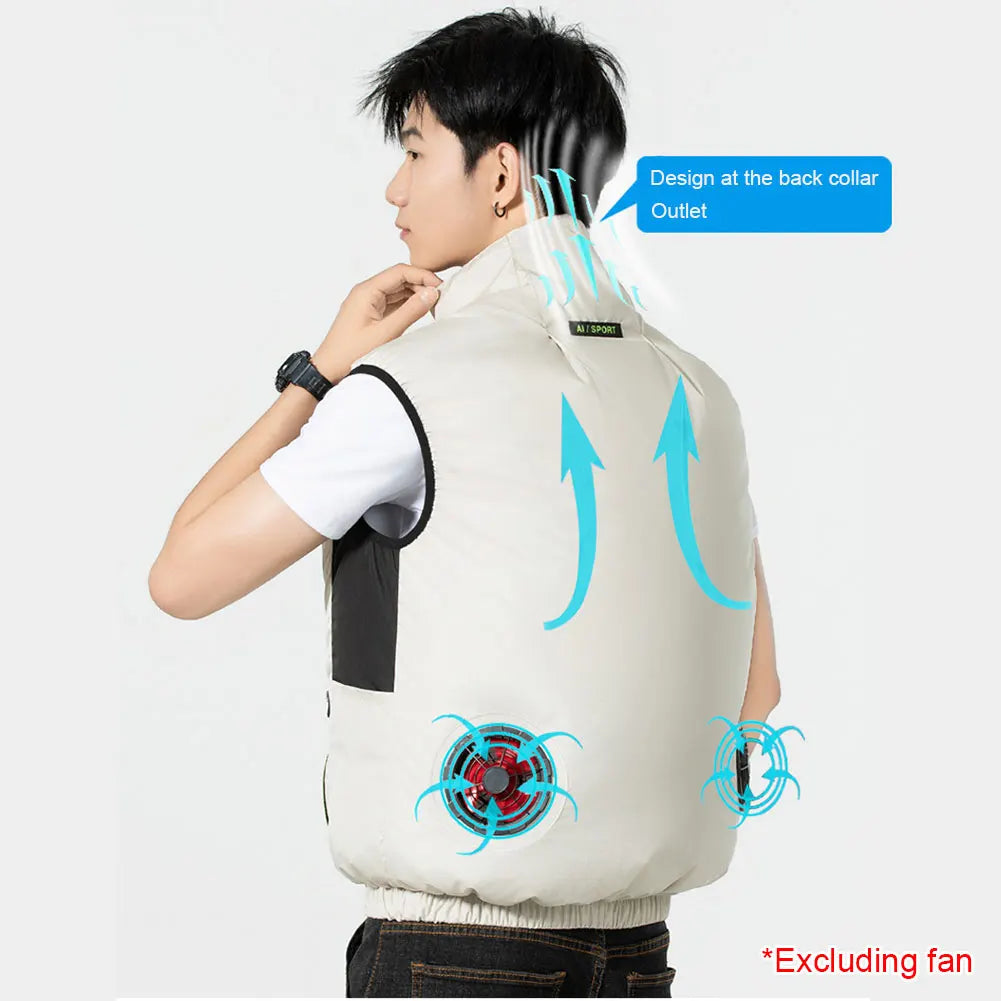 Cooling Vest Breathable Fan Vest Sleeveless Workwear