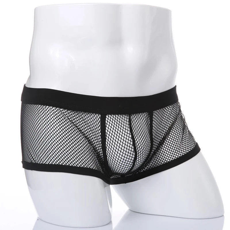 Mesh Boxers for Men Transparent Underwear Boxer Shorts