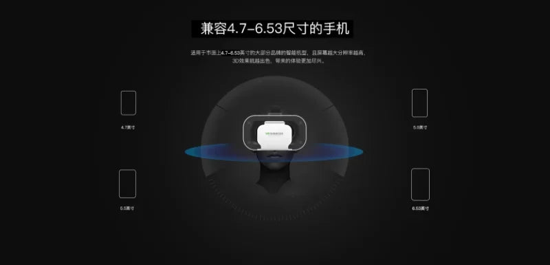 VR Glasses for 4.7-6.3inches Android Smart Phones G05 3D VR SHINECON