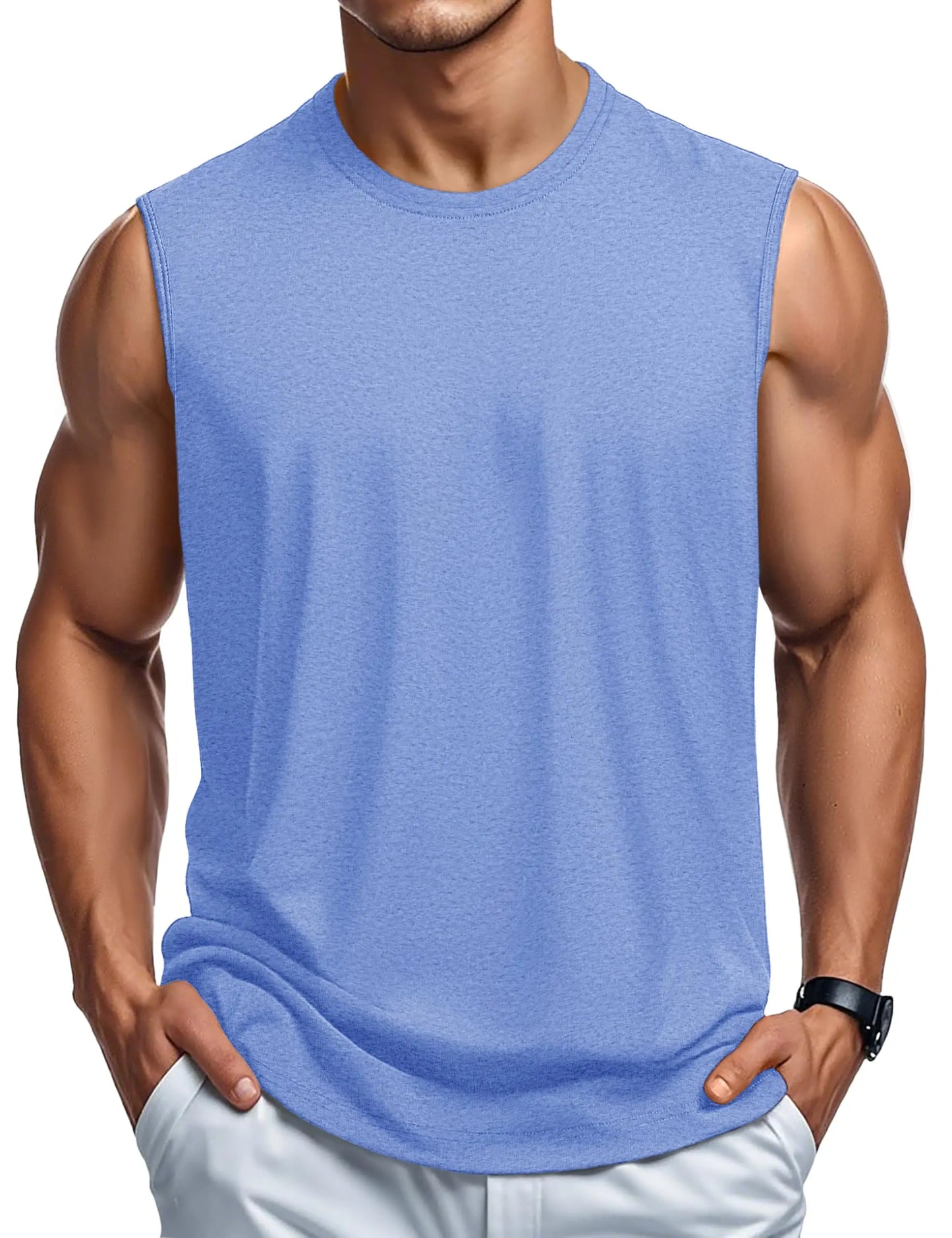 MAGCOMSEN Men's Cotton Sports Tank Top for Summer