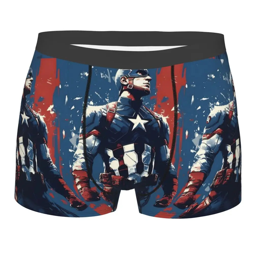 Captain America Comics Design Boxer Shorts for Men by MINISO
