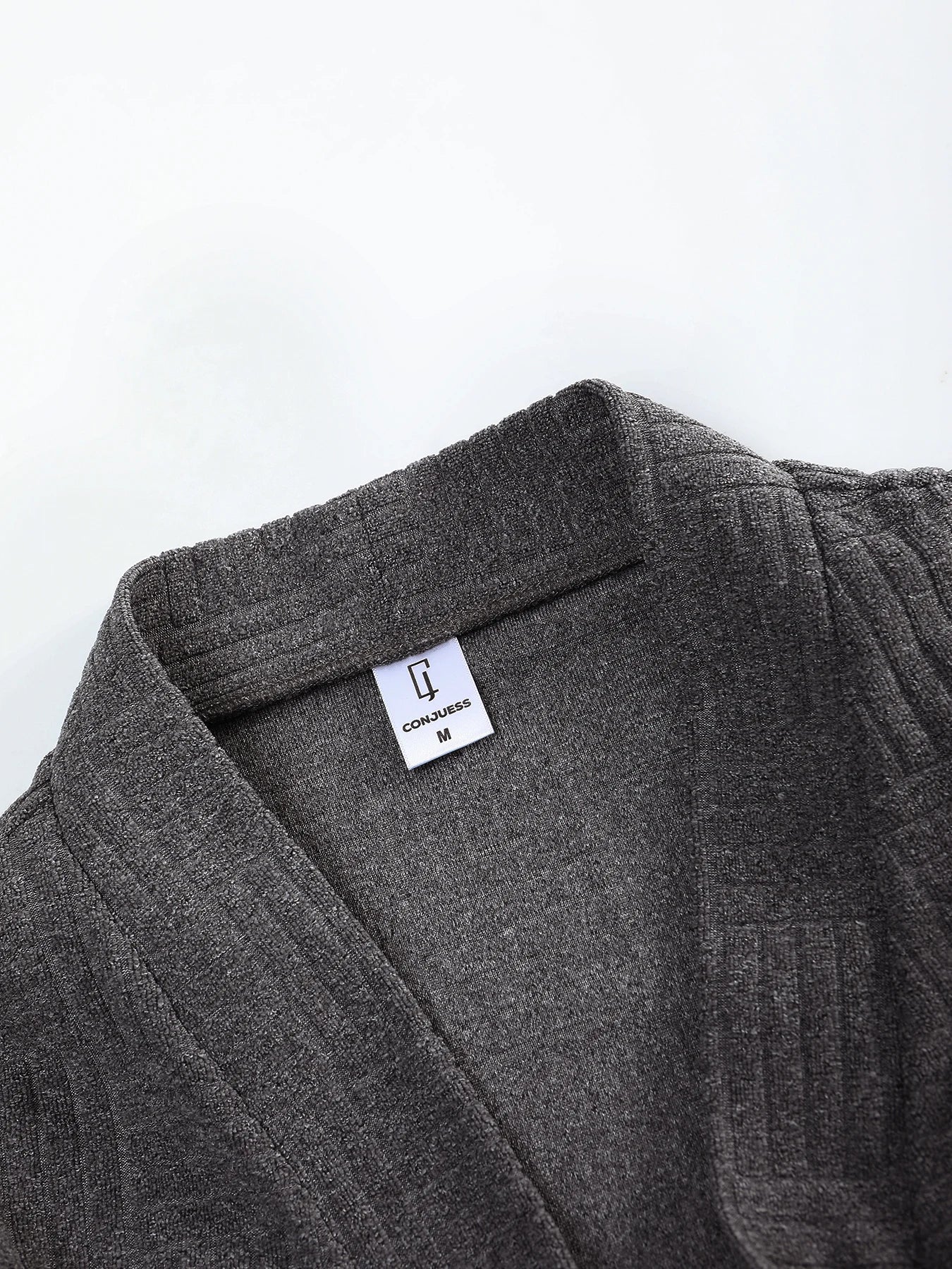 Men's Textured Plaid Bathrobe & Pajama Pants Loungewear Set 2 Piece Spring Autumn Thickened Belted Robe