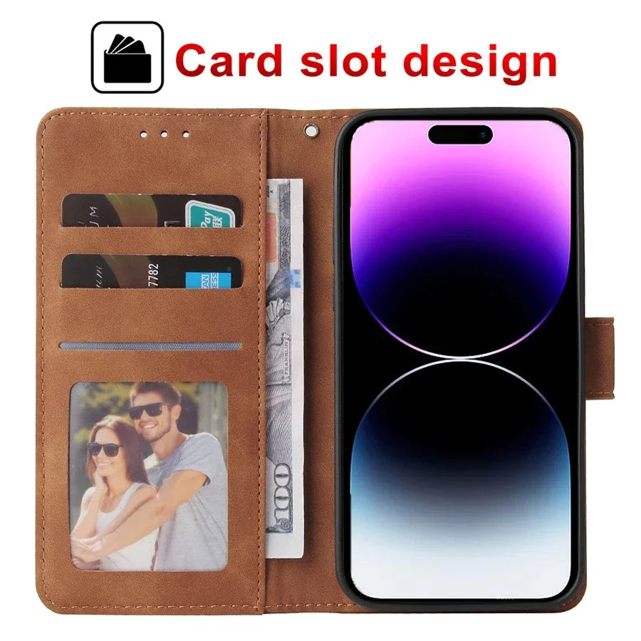 Brand ZZXX Leather Wallet Phone Case For iPhone 16e 16 Pro Max  Plus Flip Card