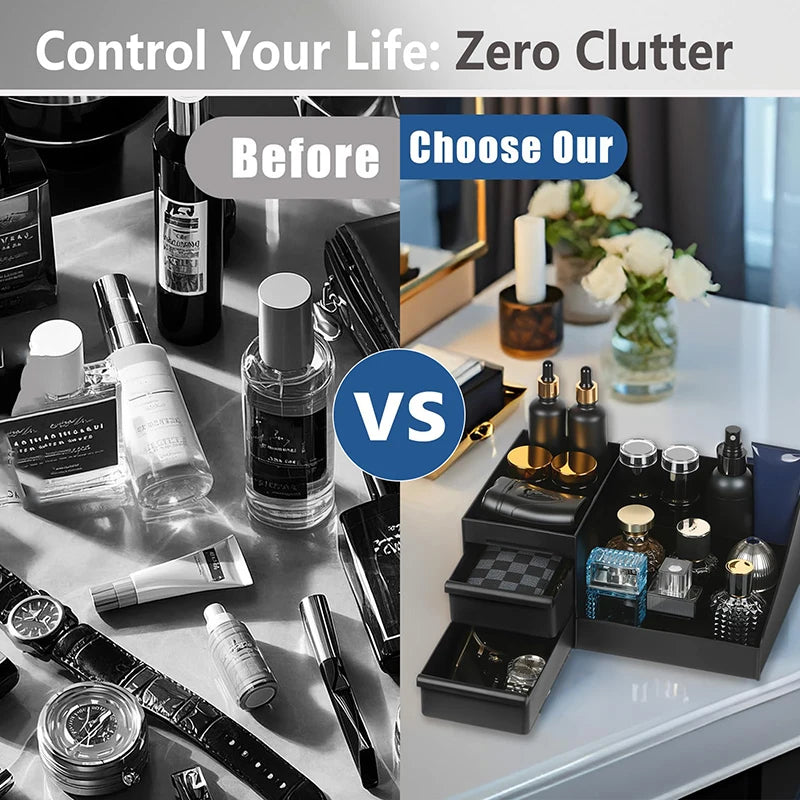 Cologne Organizer Bathroom Countertop With Drawers