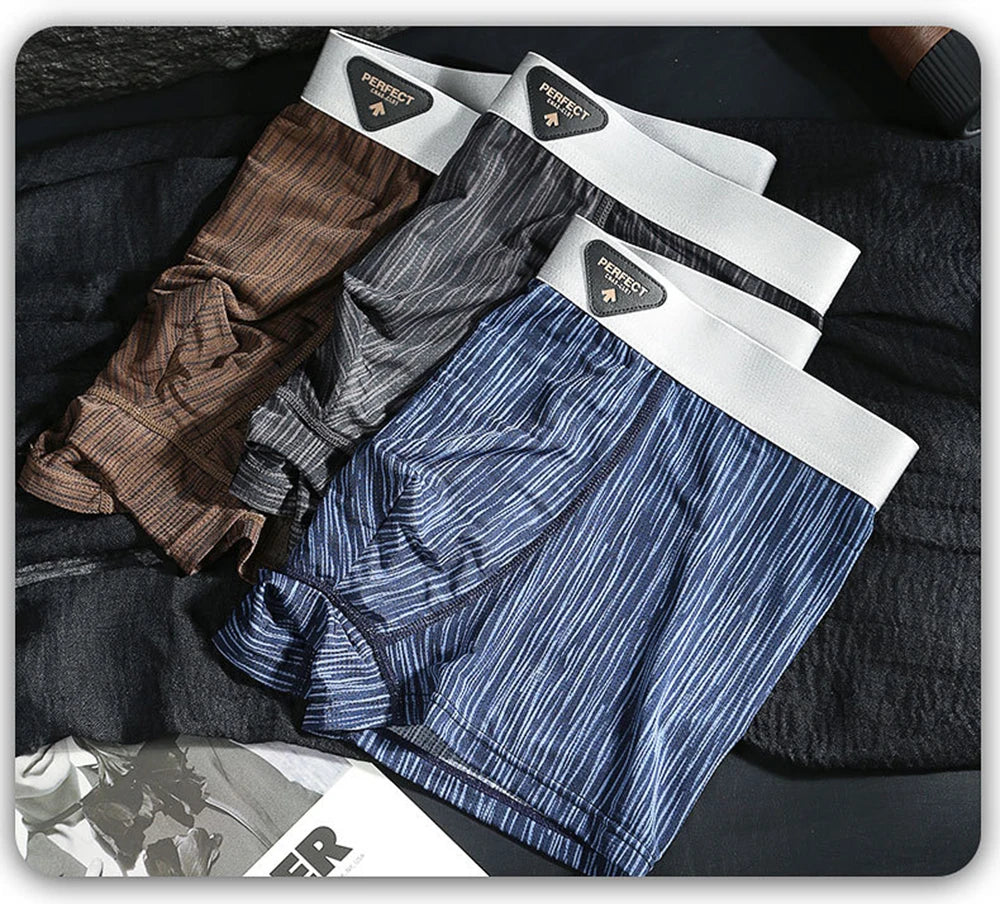 Men's Boxer Briefs Moisture-Wicking Polyester Spandex