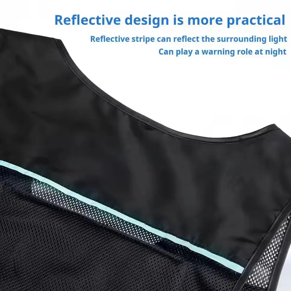 Ice Cooling Vest 60x49cm Breathable Mesh Utility Jacket