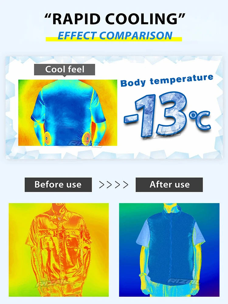 Wearable Cooling Vest Air-Conditioned Clothes for Outdoor Use