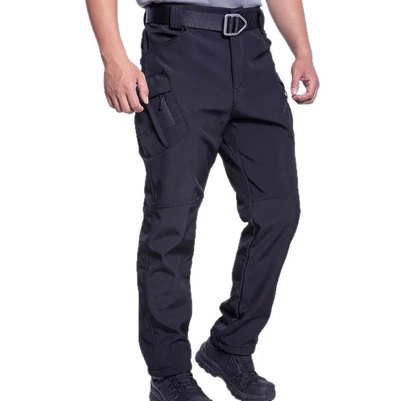 Men's Tactical Cargo Pants Waterproof Fleece Lined Winter