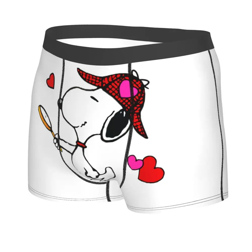 Snoopy Boxer Briefs for Men - Giggle Print Polyester Blend