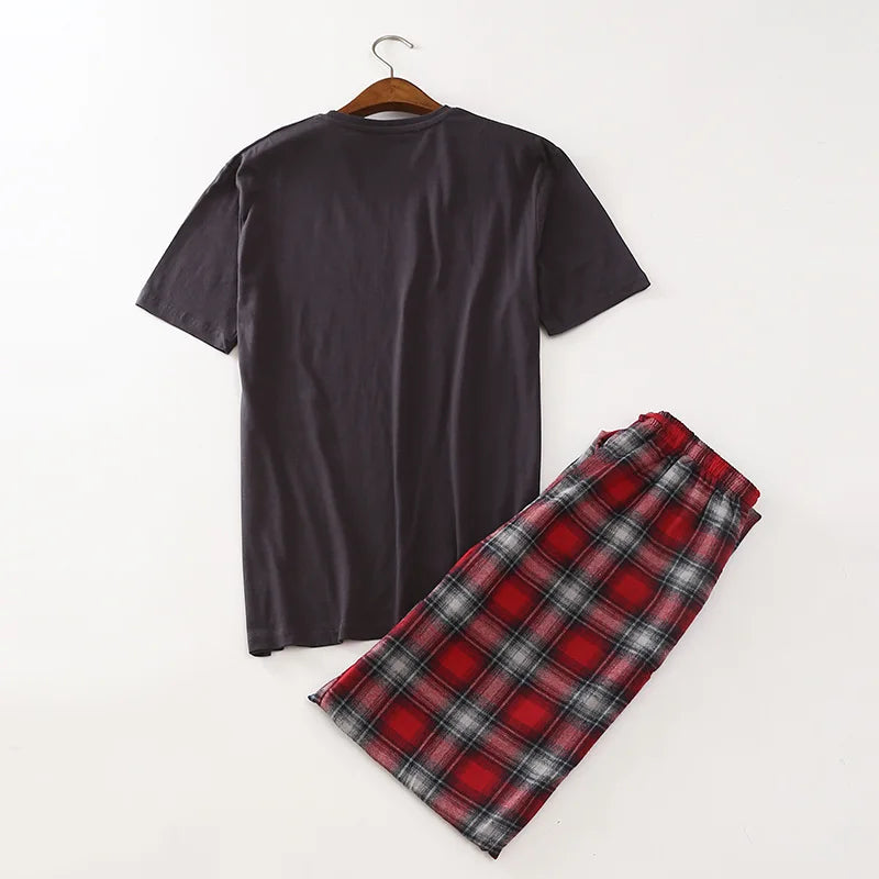 Negroke Knit Cotton Short Sleeve Pyjamas for Men