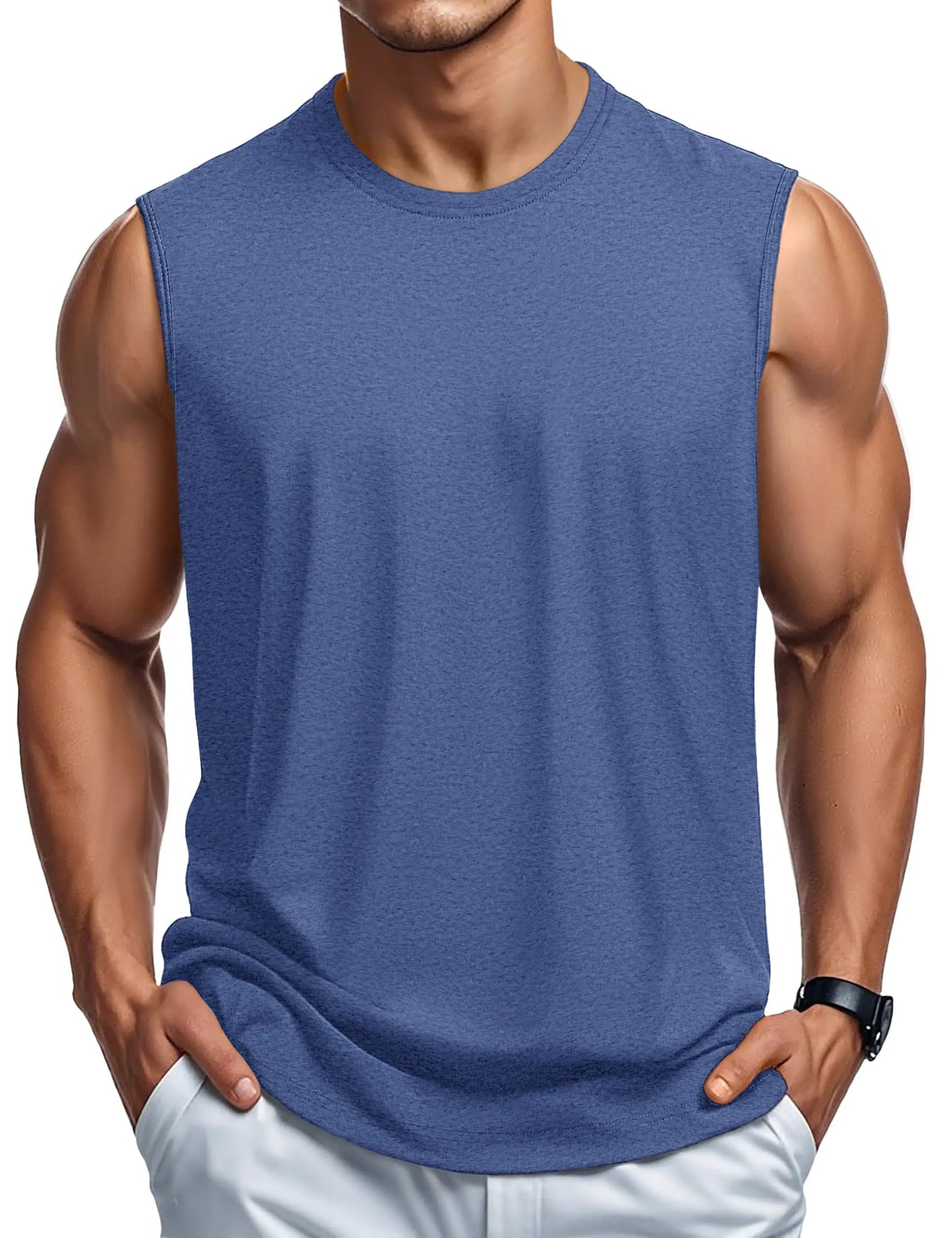 MAGCOMSEN Men's Cotton Sports Tank Top for Summer