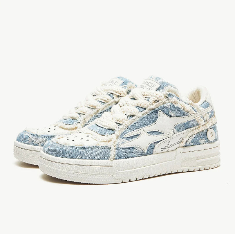 Men's White Leather Casual Sneakers for Tennis