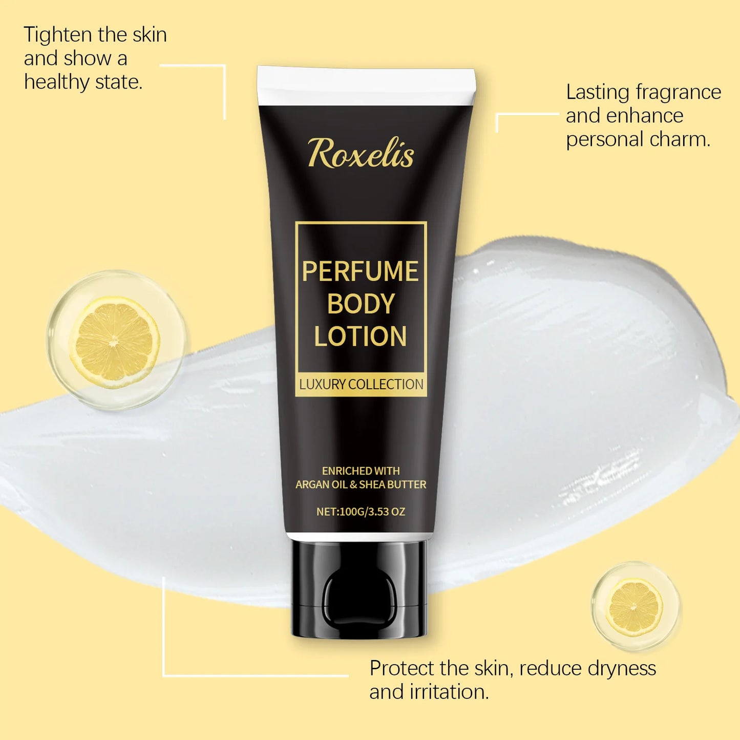 Roxelis Men Perfume Lotion Long Lasting Lemon Scent 100g