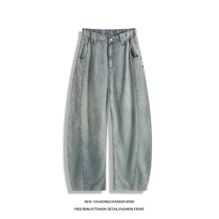 Men's Casual Loose Jeans in Cotton Blend
