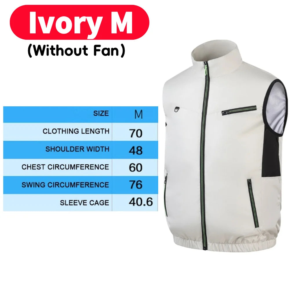 Cooling Vest Breathable Polyester Fan Vest for Hot Weather