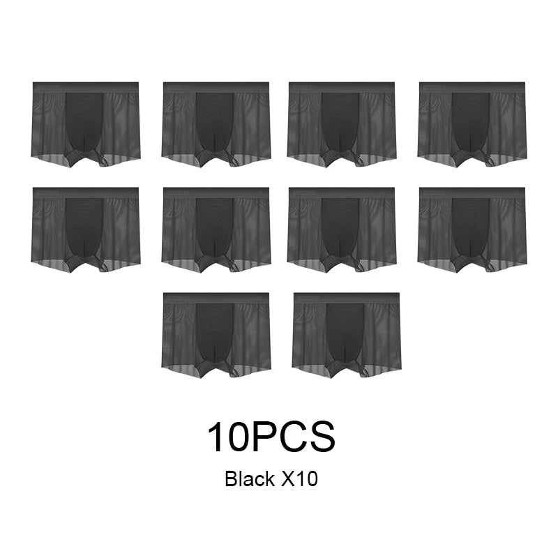 Ultra Thin Boxer Shorts for Men in Ice Silk Material