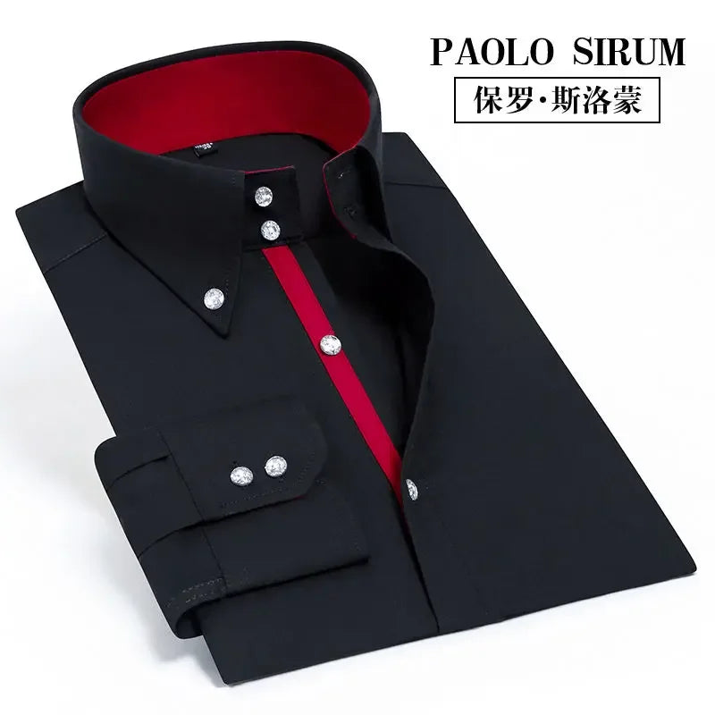 Men's Slim Fit Non-Iron Dress Shirt in White