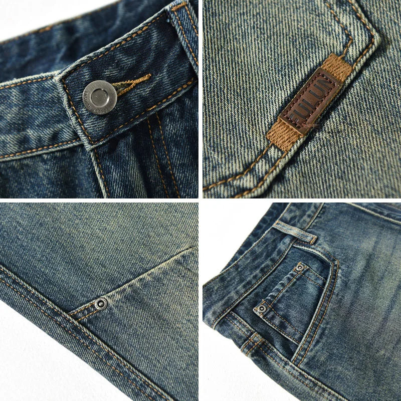 Cotton Straight Joggers for Men in Vintage Wash