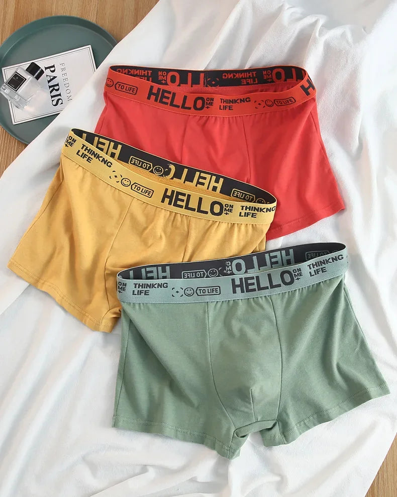 MOONBIFFY Boxers Men's Cotton Underwear L-4XL
