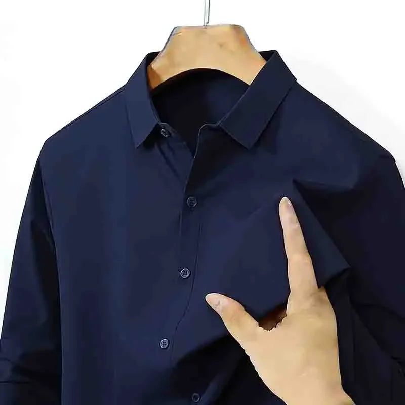 Men's Black Long Sleeve Button Down Dress Shirt