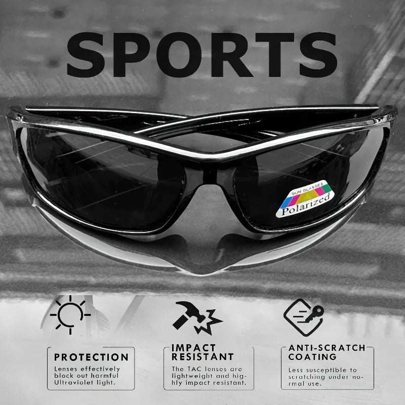 1/3PCS Vintage Sports Sunglasses Men Women Fishing Running Cycling Mountaineering Sport Man Sun Glasses Anti-Glare UV400