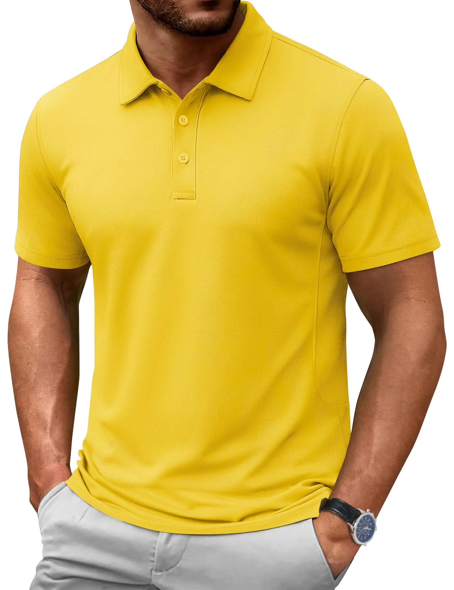 TACVASEN 72% Cotton Summer Golf Polo T-Shirt