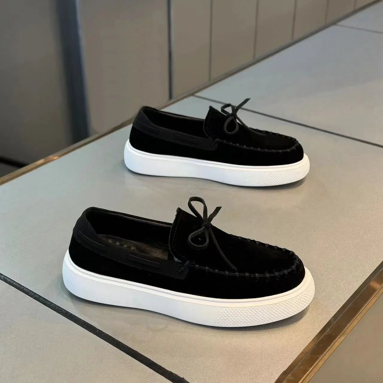 Men's Casual Leather Loafers Slip-On Driving Shoes