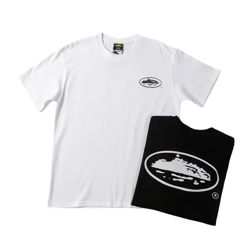 Small Boat Printed Cotton T-Shirt for Men