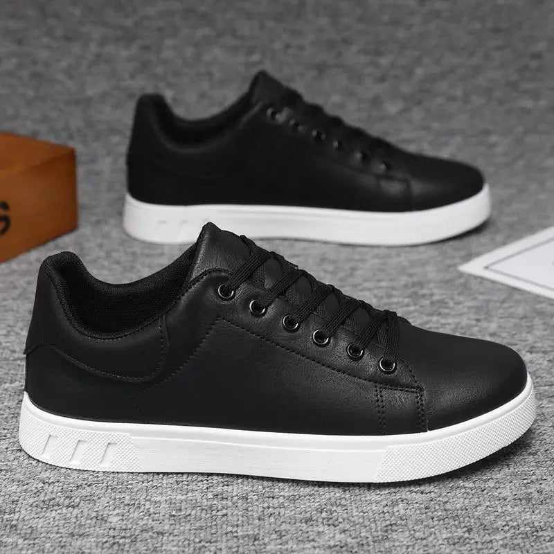 Men's Casual Lace-Up Shoes in White for Summer
