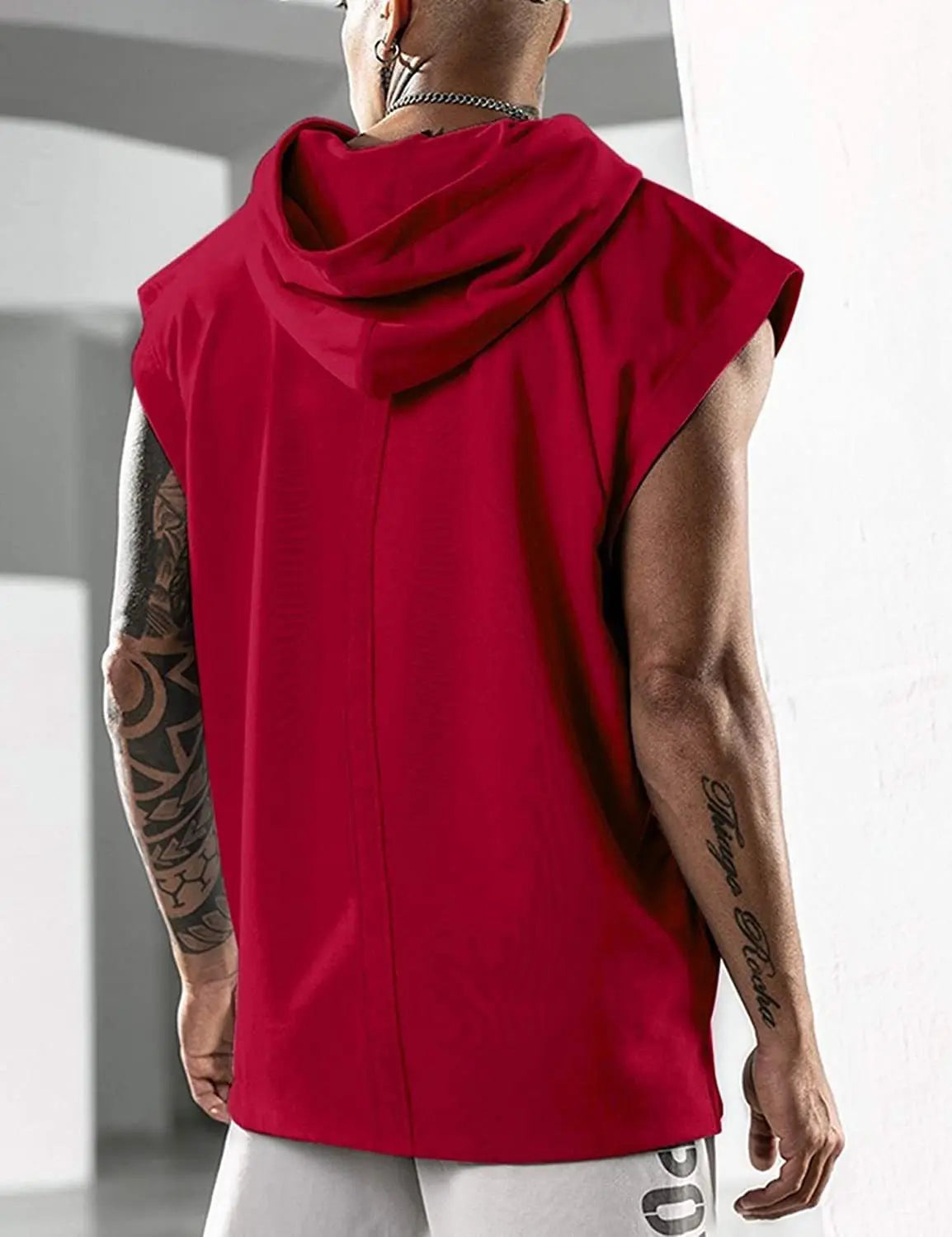 2025 Brand New Men's Tank Tops Vest Sleeveless Tees For Male Hooded Man Vests Tops Hip Hop Men Tank Top Hoody T shirt Male Mens