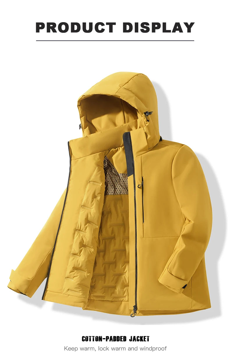 Unisex Waterproof  Windproof Thermal Windbreaker Men Women Hiking Climbing Jacket