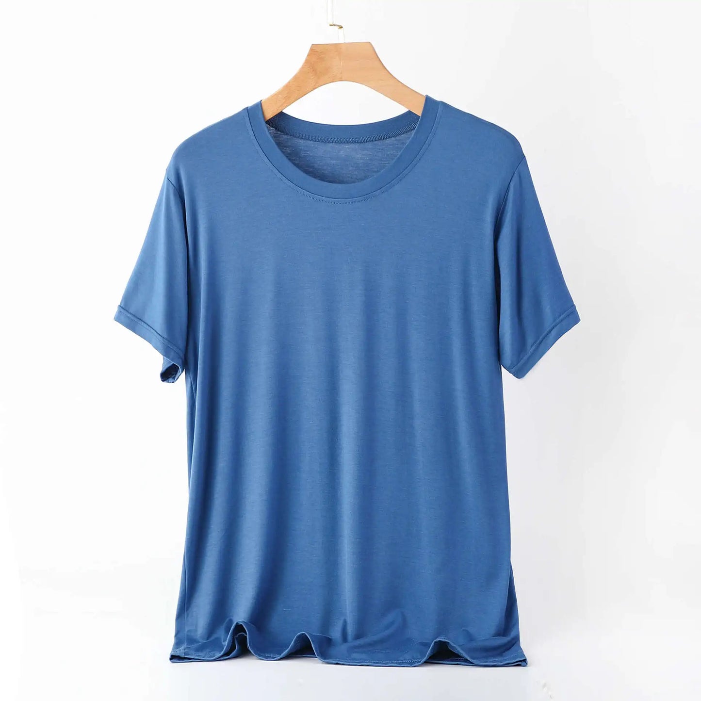 Summer Cool Mens Loungewear Pajama Short Sleeve Crew Neck T Shirt Big Size for Home Outdoor Wear