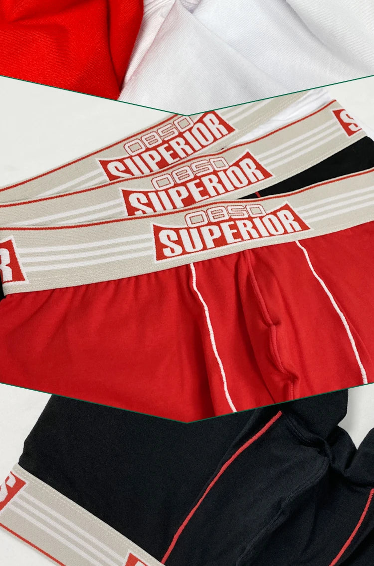 ORLVS Men's Cotton Boxer Shorts with Pouch