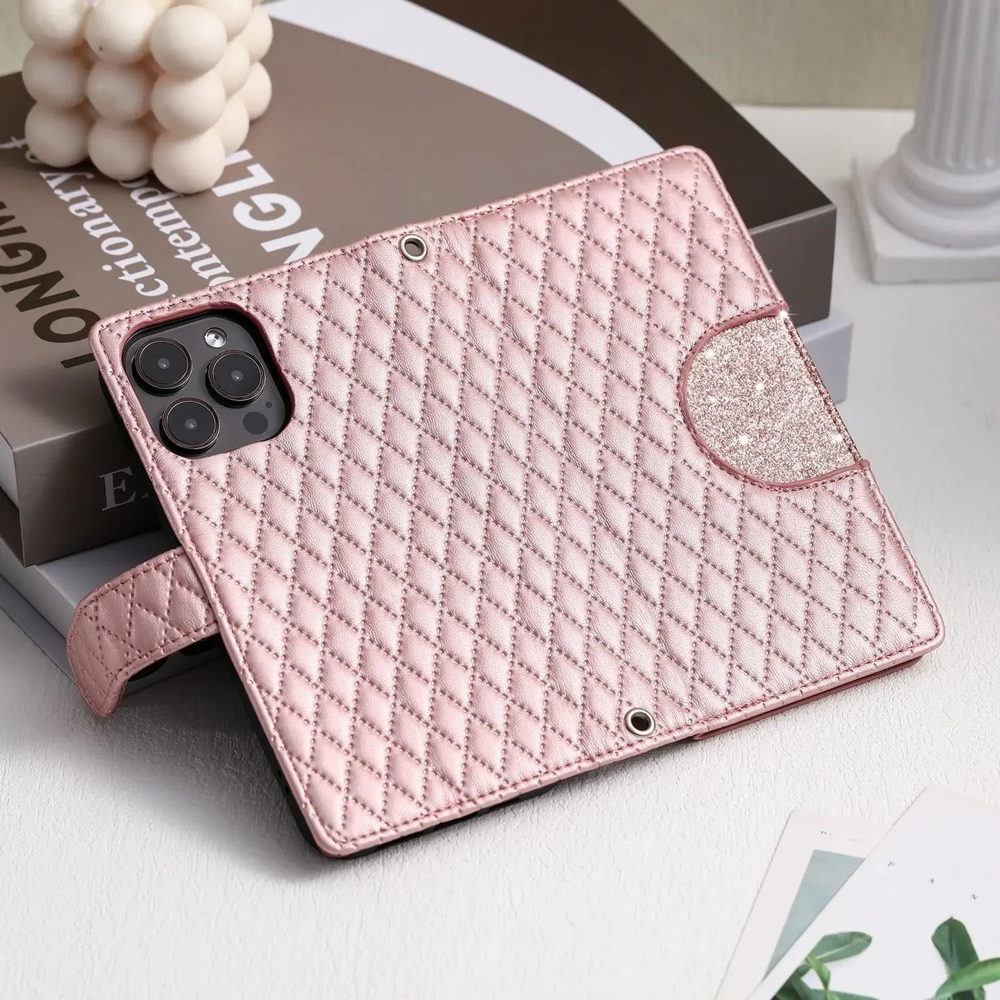 Flip Leather Case for iPhone 16 16e 15 14 13 12 11 8 7 Pro Max mini Plus