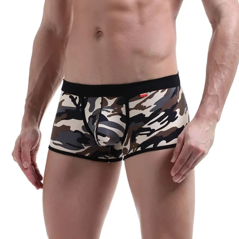 Men's Camouflage Boxer Shorts with Breathable Fabric