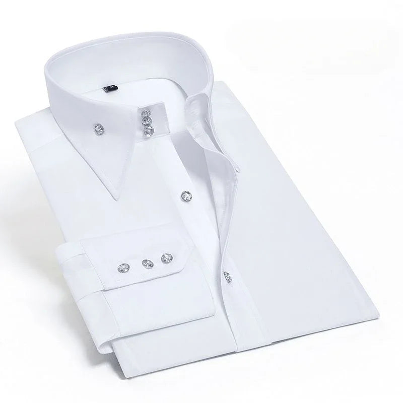 Men's Slim Fit Non-Iron Dress Shirt in White