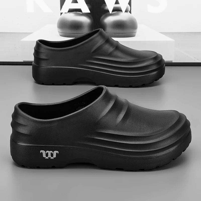 Size 48 Men's Waterproof Chef Sandals Anti-Slip Clogs