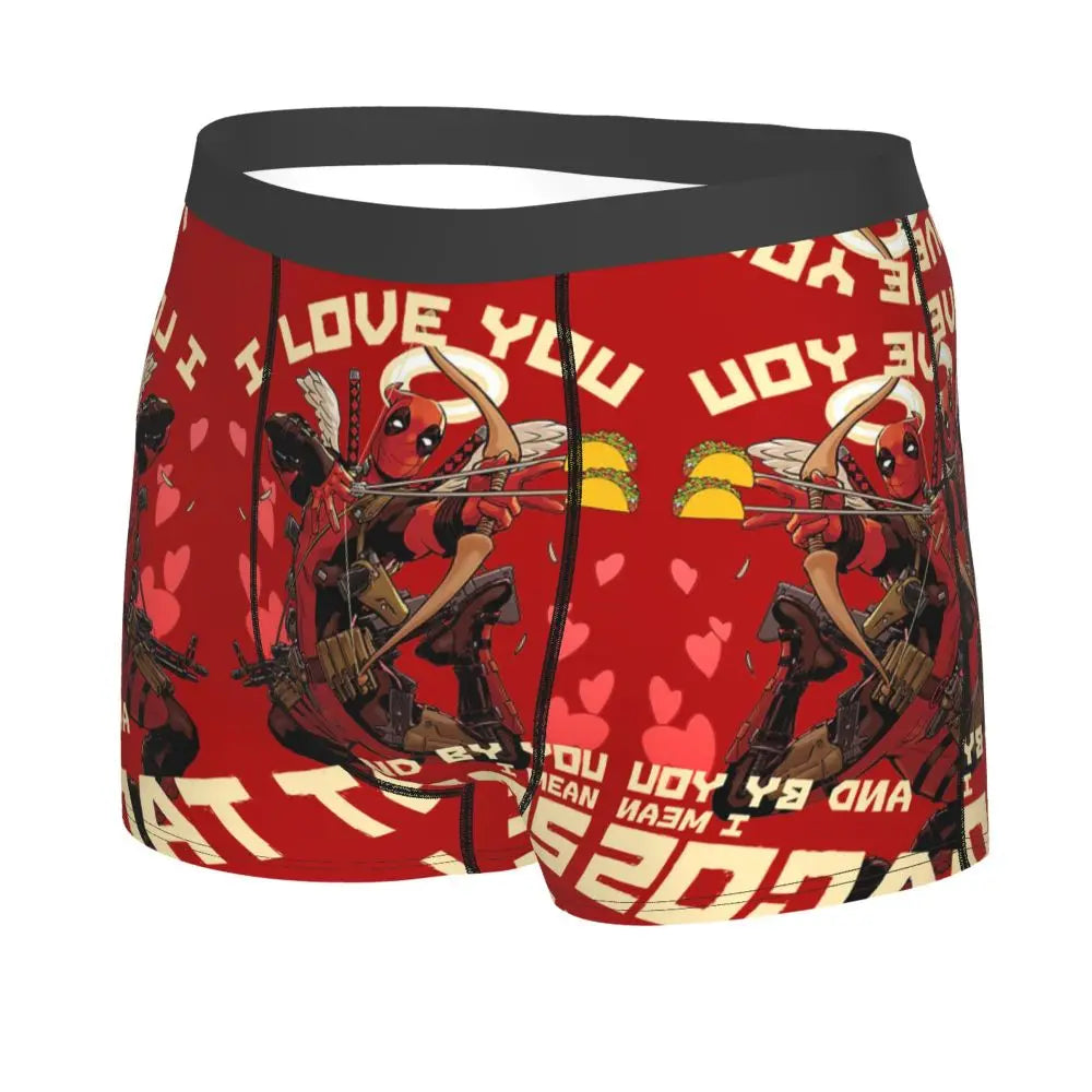 Deadpool Boxer Shorts for Men - Lycra Polyester Blend