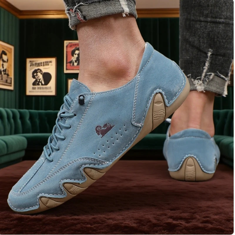 Khaki Loafers for Men Soft Soled Casual Walking Shoes