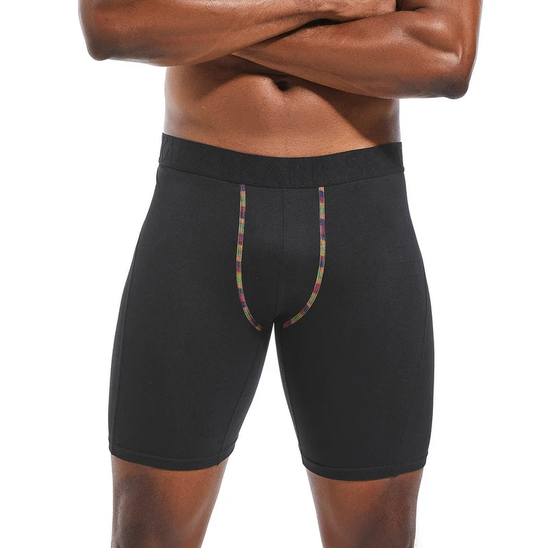 Fashion Long Men's Boxer Shorts Polyester Underwear
