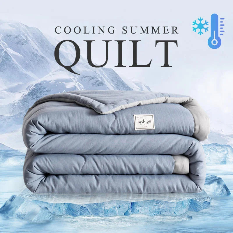 Japanese Cotton Quilted Summer Quilt Lightweight Solid Color