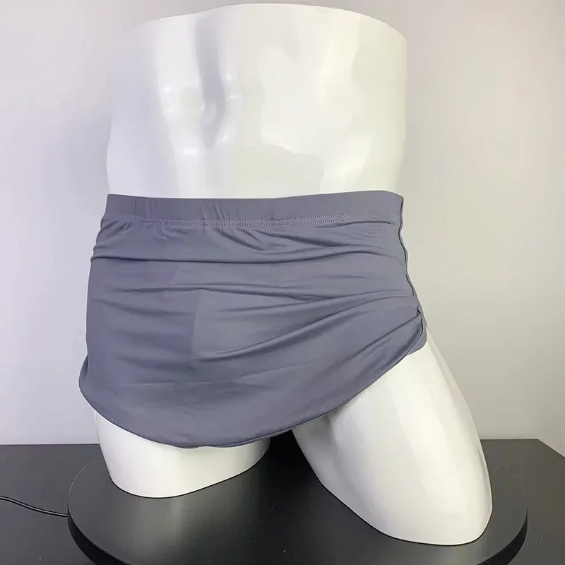 Men's Low Waisted Boxer Shorts with Detachable Lining