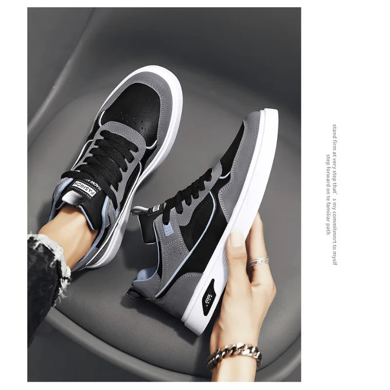 Men's Casual Leather Sneakers for Walking and Daily Wear