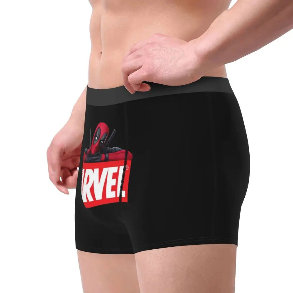 Deadpool Boxer Shorts for Men - Lycra Polyester Blend