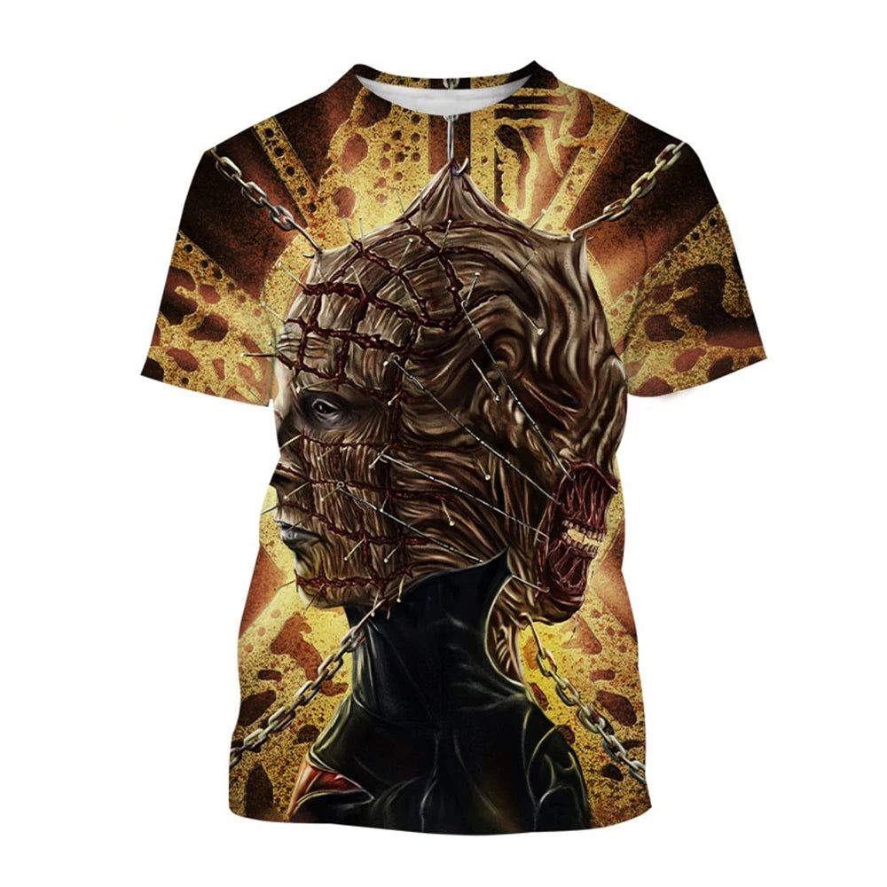 3D Printed Horror Movie Hip-Hop Short Sleeve Shirt