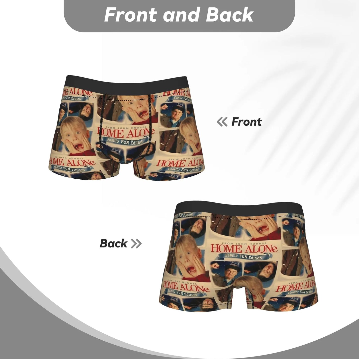 Men's Home Alone 1990 Movie Print Boxer Shorts