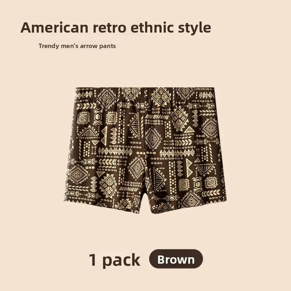 Men's Boxer Briefs Cotton Ethnic Print L - XXXL