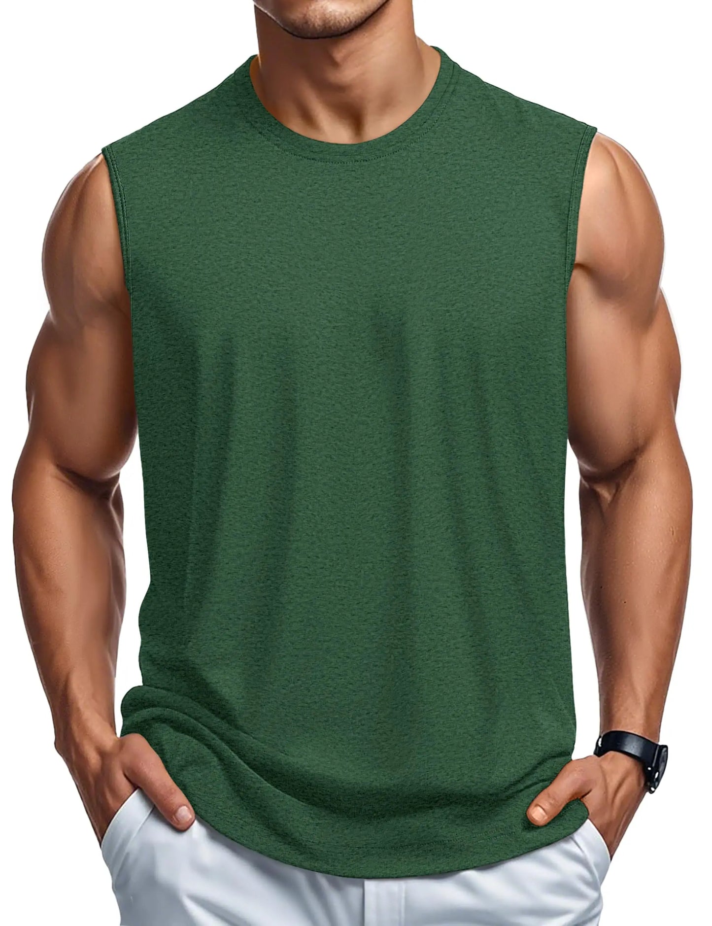 MAGCOMSEN Men's Cotton Sports Tank Top for Summer