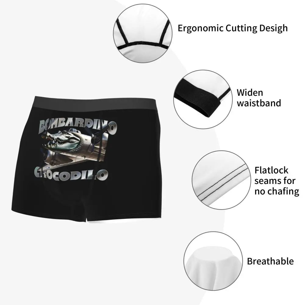 Men's Boxer Shorts Brr Brr Patapim Funny Italian Brainrot