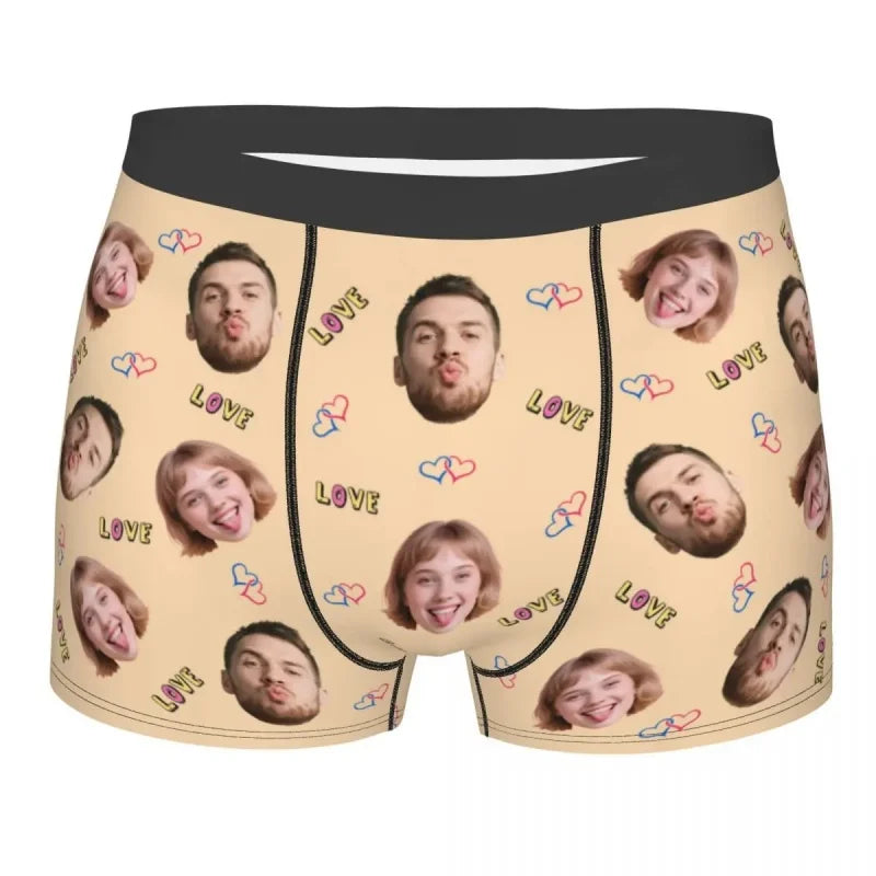 Custom Photo Boxer Briefs for Men - Unique Personalized Gift for Husband, Boyfriend or Father